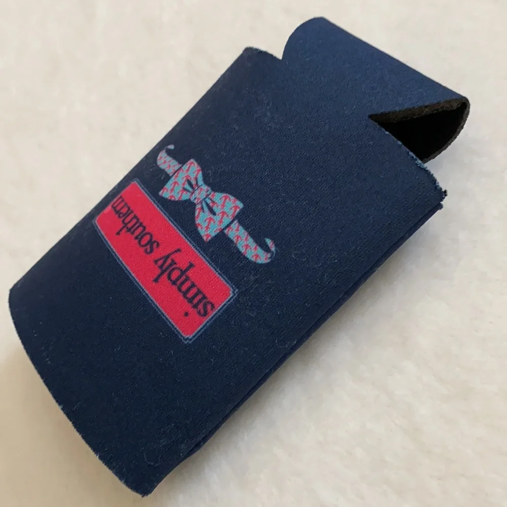 {NWT} Koozie | Simply Southern Logo Nautical Anchor Pattern Bow Tie Can Holder - Picture 10 of 15